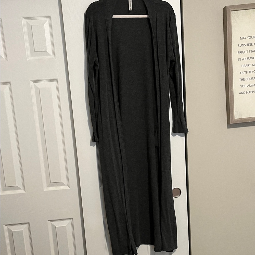 Zenana Outfitters Dark Gray Duster